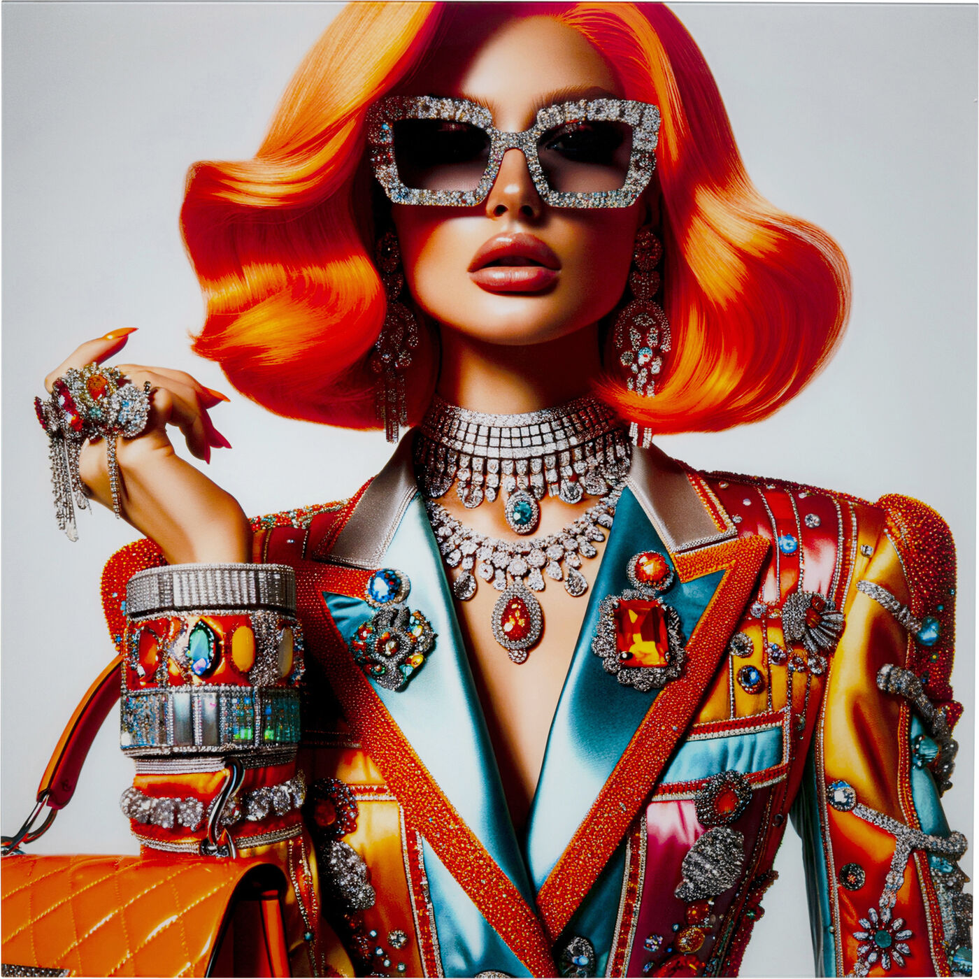 Картина стеклянная Muse Posh 100x100cm KARE 57678