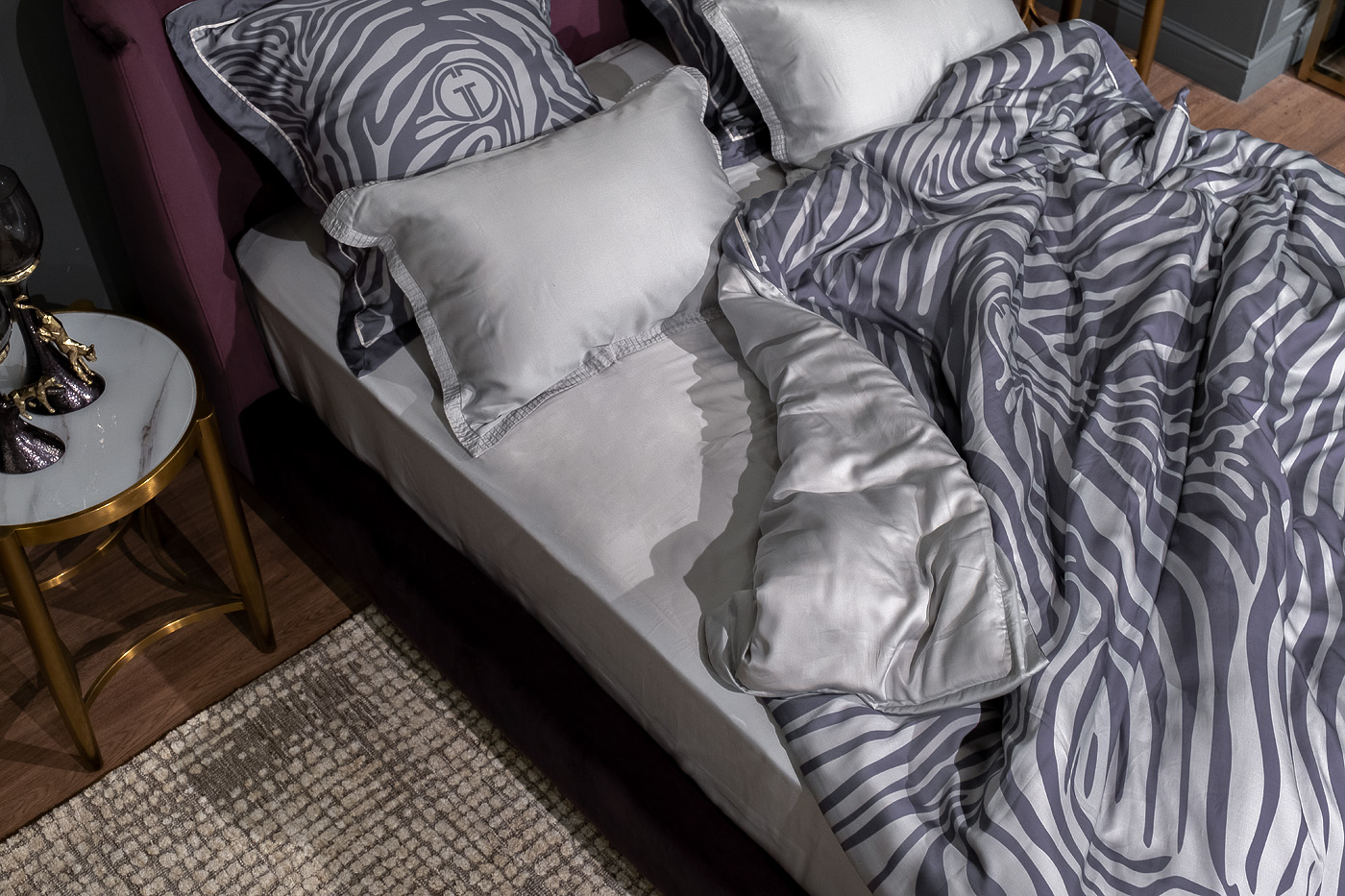 Пододеяльник Саванна с принтом 145х210см серый Garda Decor 144HF-41002