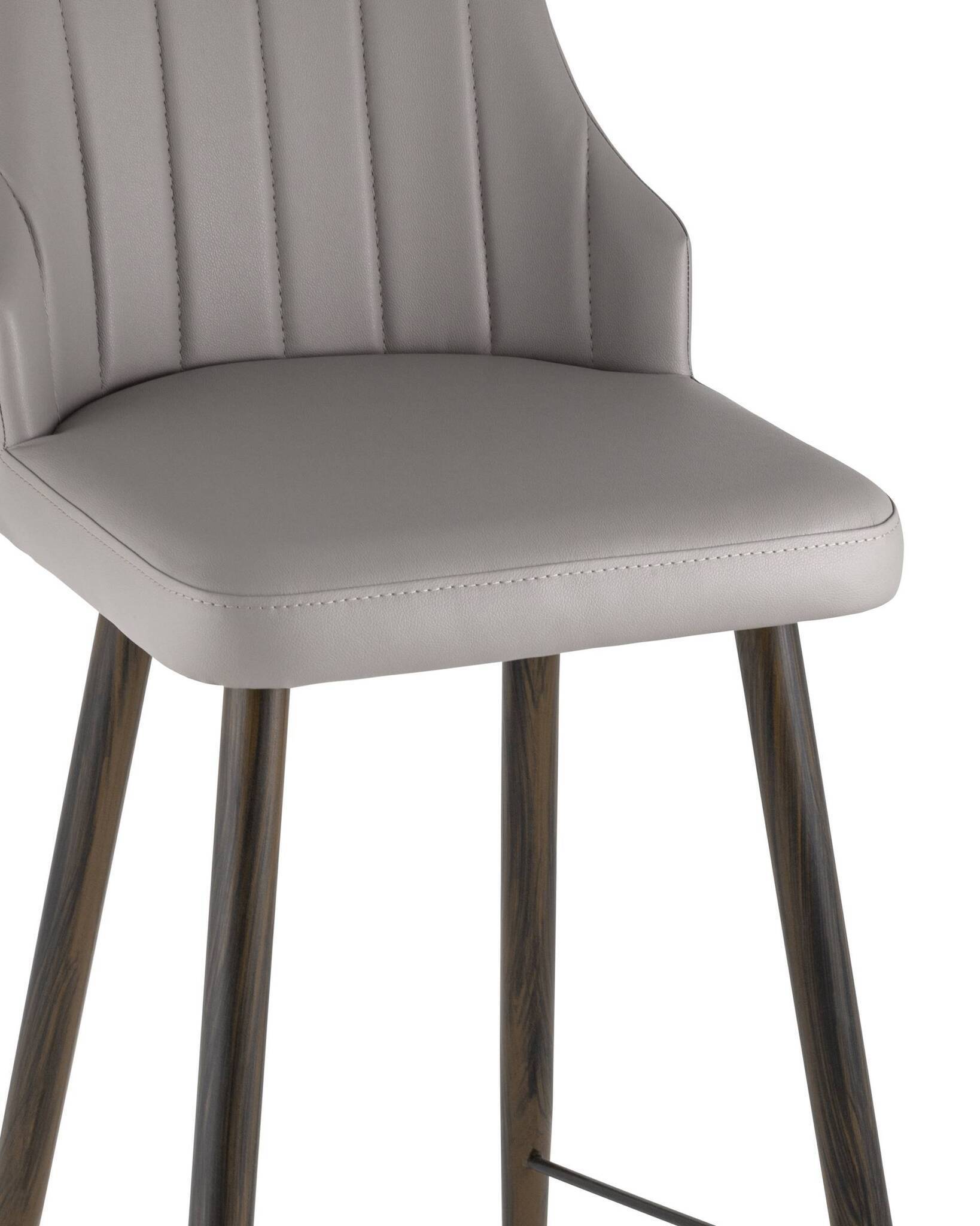 Стул барный Коналл экокожа серый Stool Group