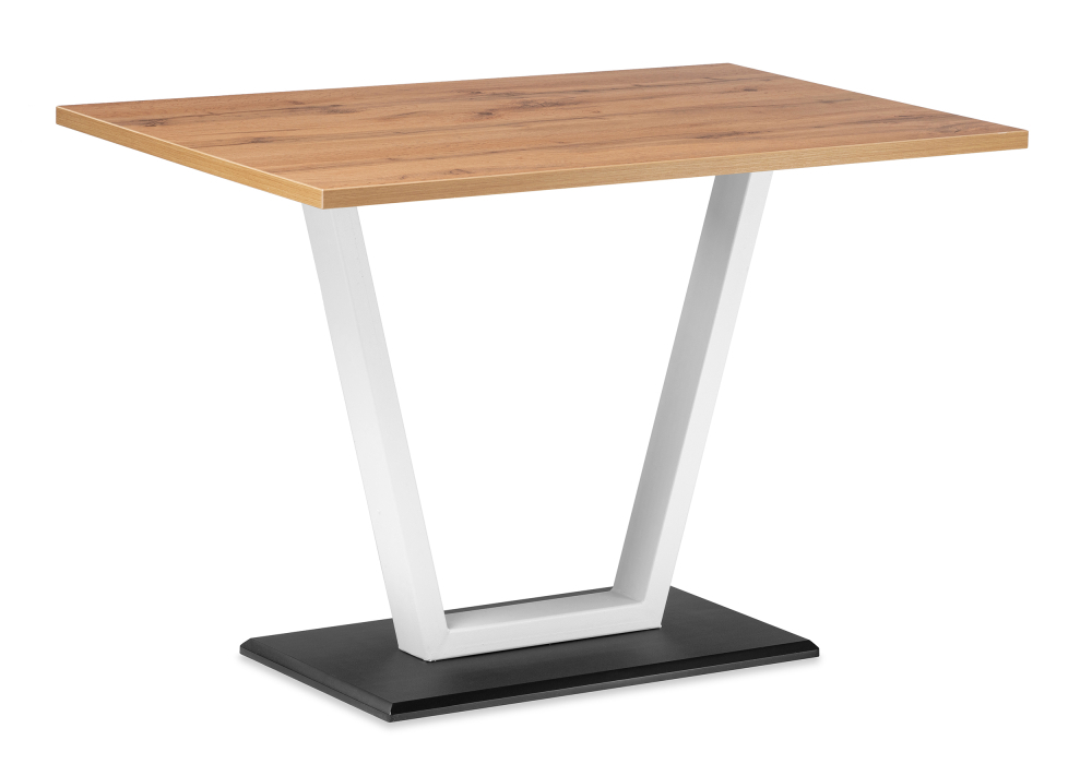 Стол деревянный Woodville Мичиган Лофт 110х70х74 25 мм дуб вотан / белый матовый 515301