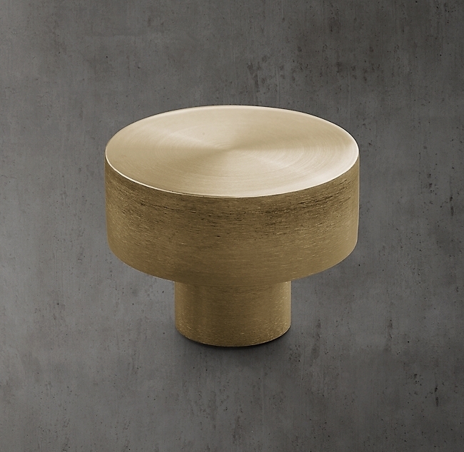 Ручка-кнопка Restoration Hardware Spritz d.2.5 Aged Brass