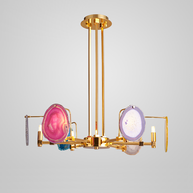 Люстра на штанге AGATE 4 Multicolored 6 by ImperiumLoft