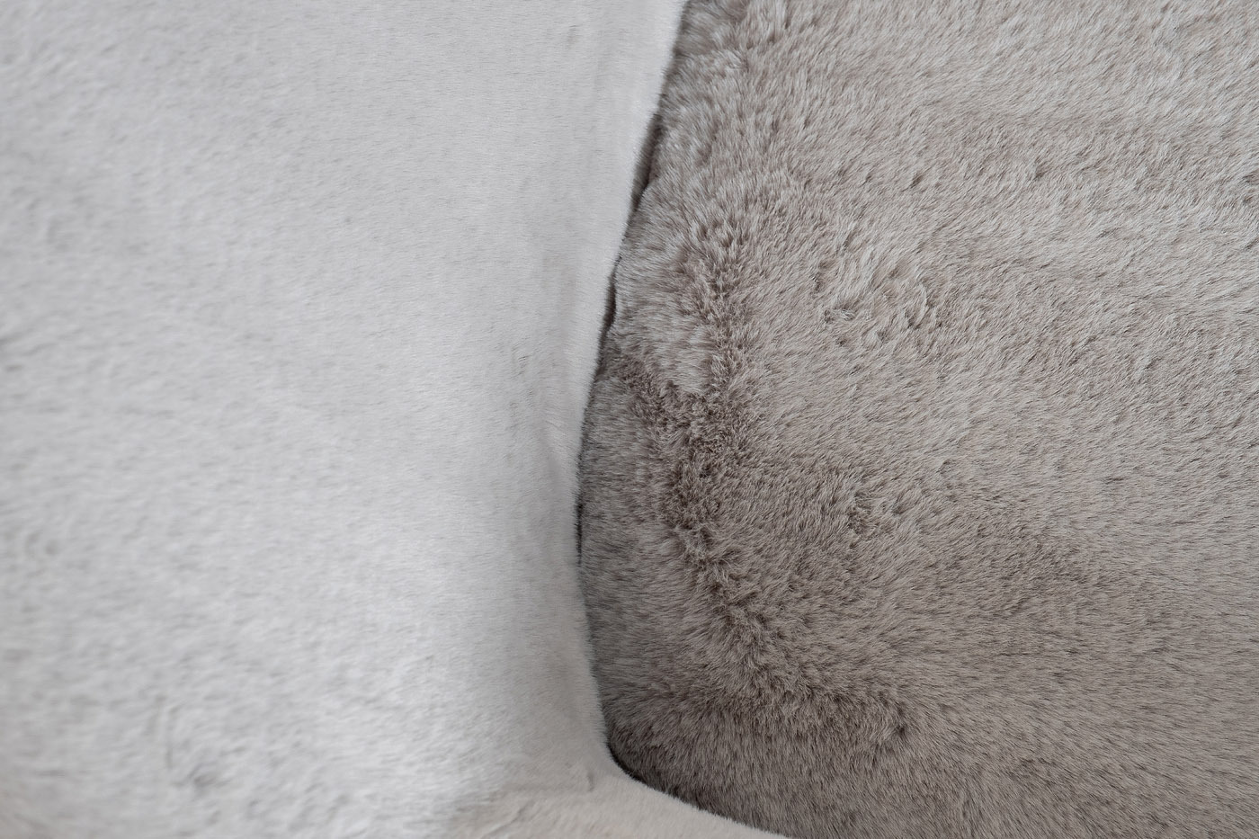 Кресло серое искусственный мех Garda Decor 48MY-2636 GRE