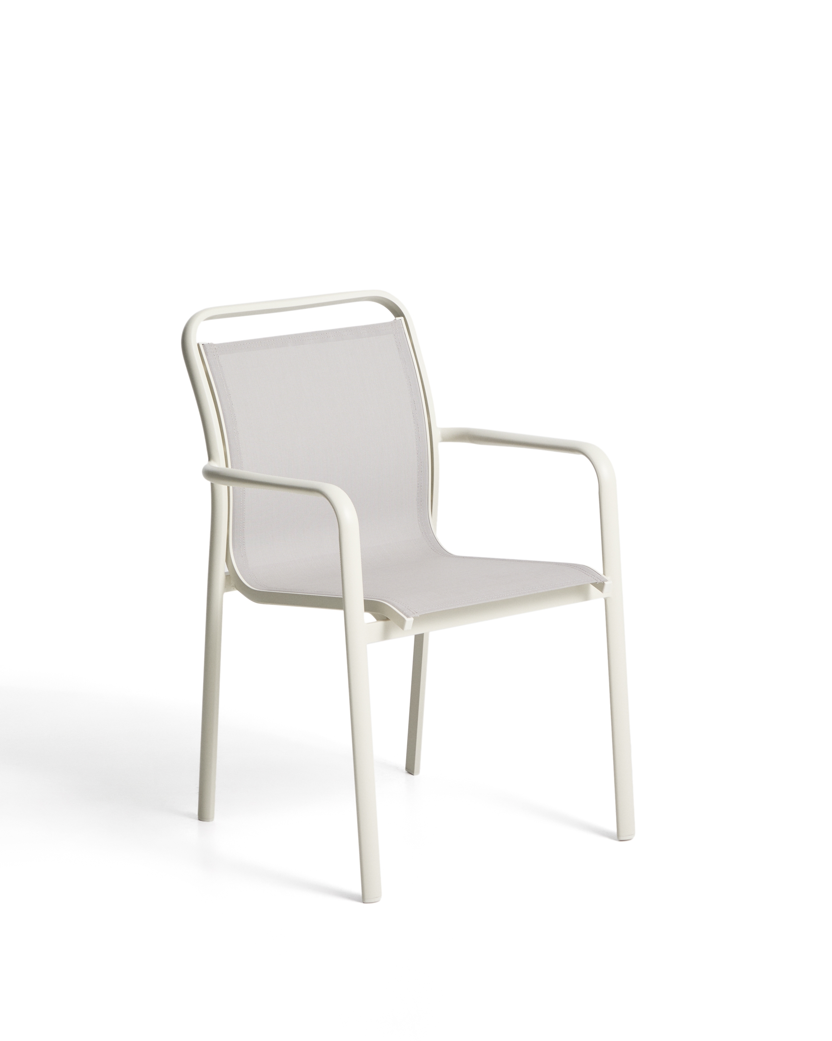 Уличный стул Luri из алюминия цвета экрю и бежевого текстиля La Forma 482616