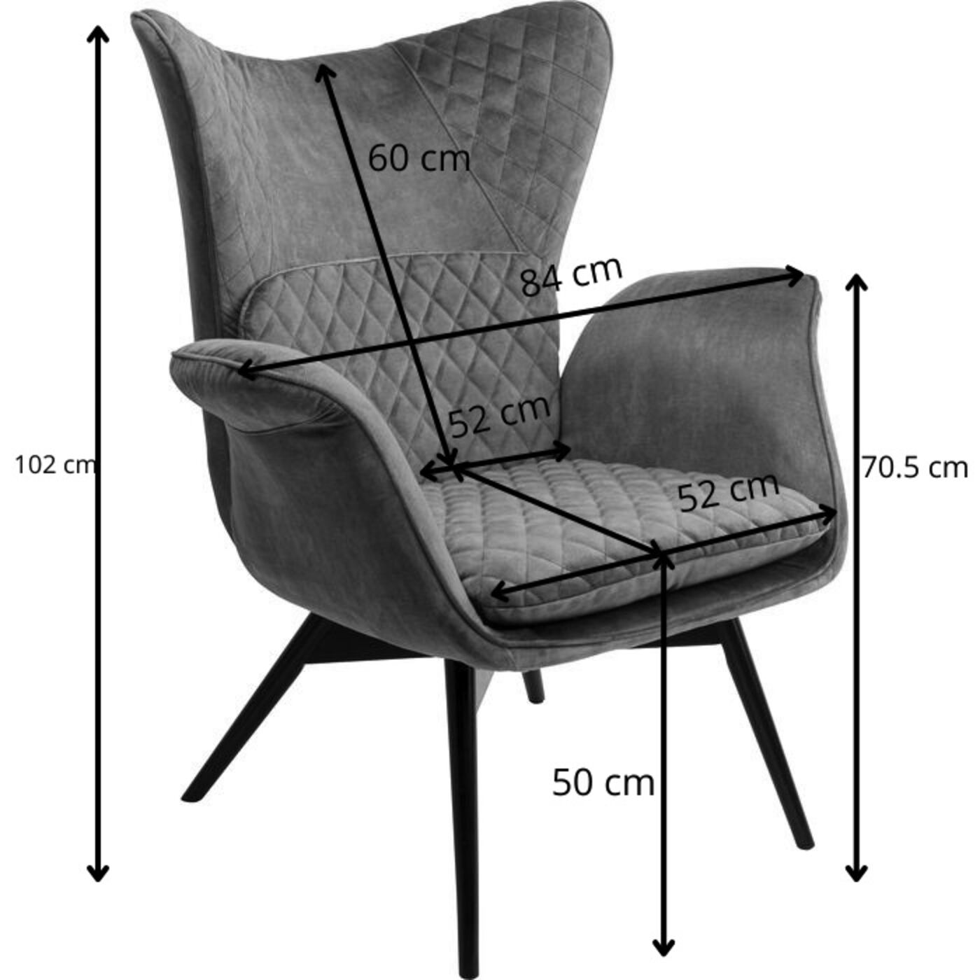 Кресло Tudor Velvet Creme KARE 70738