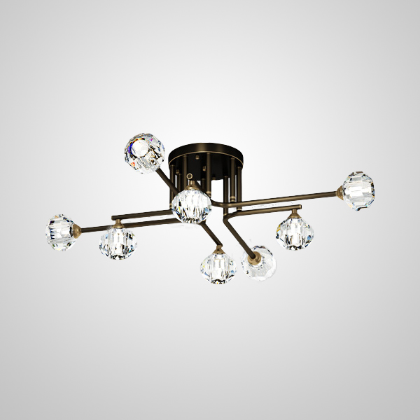 Потолочная люстра RH CH L8 Brass by ImperiumLoft