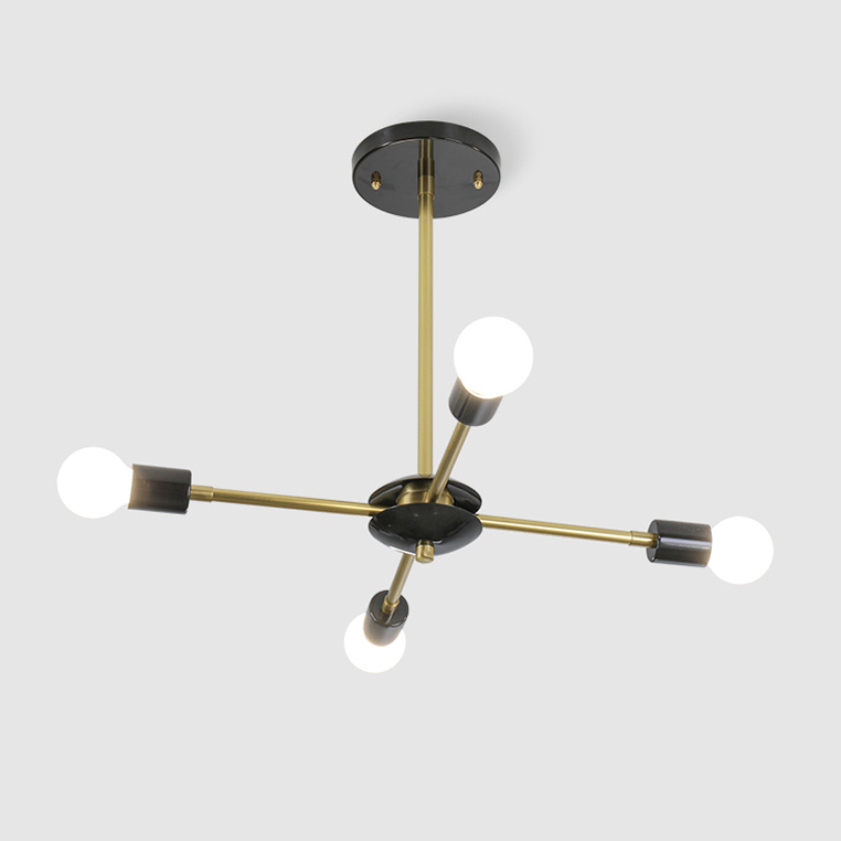 Люстра на штанге SPUTNIK D51 Gold/Black base by ImperiumLoft
