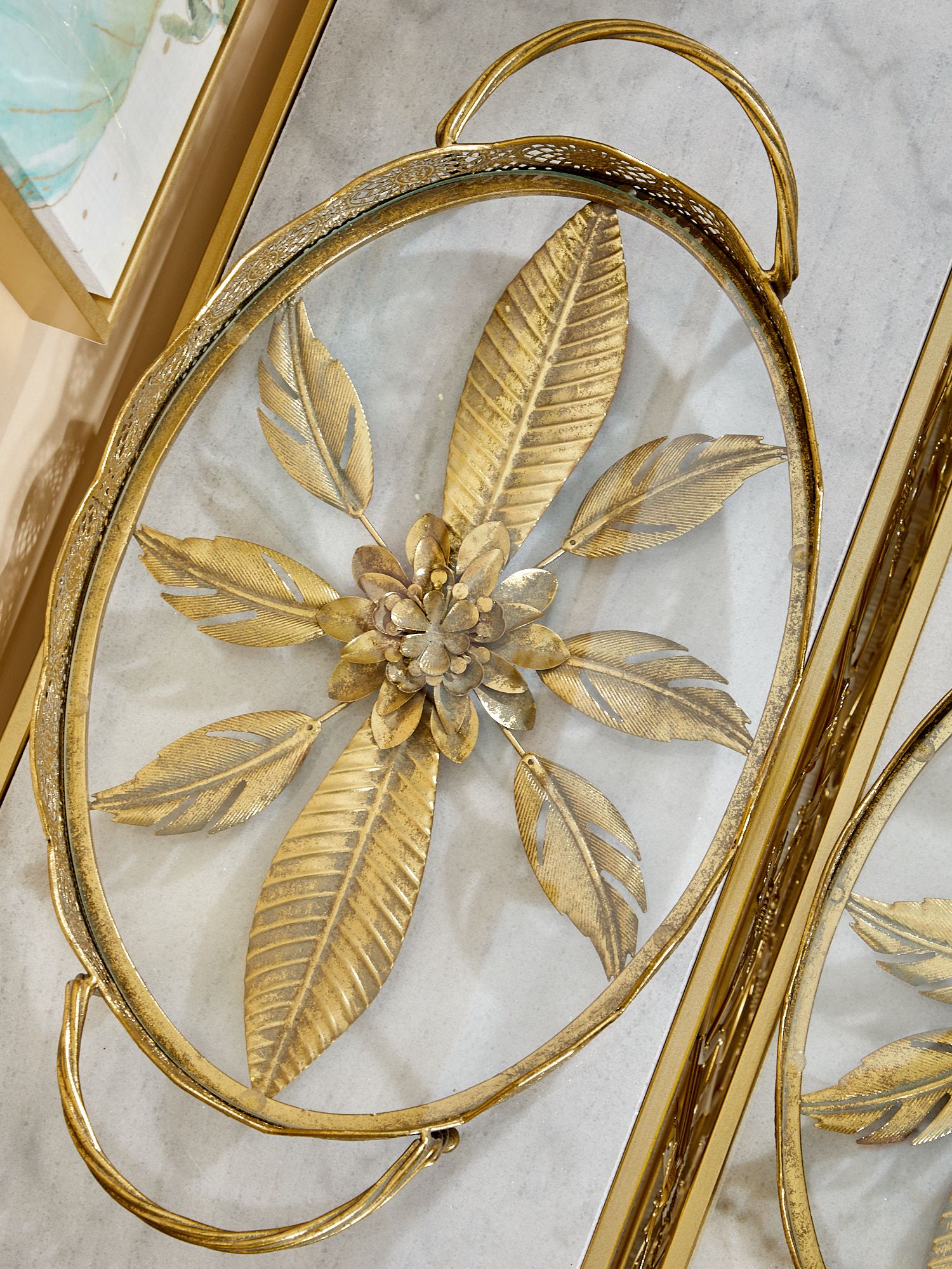 Поднос со стеклянной поверхностью Эфиопия Glasar 57-312/2