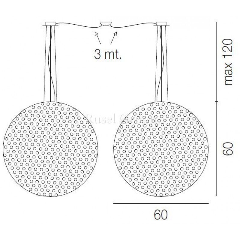 Подвесной светильник Vistosi RINA SP 60 D2