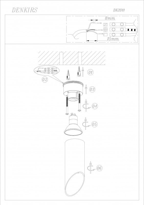 Накладной светильник Denkirs DK2011-BK