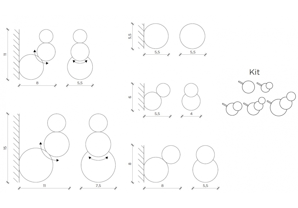Крючок MOGG Bubble Natural set of 5 MBU21N