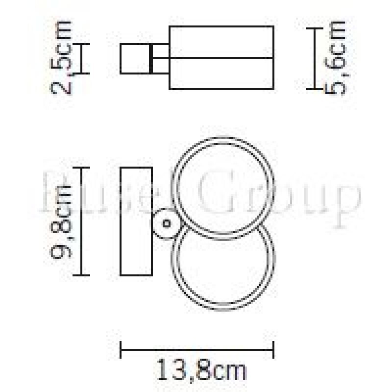 Настенно-потолочный светильник Fabbian Sette W D54 G07 11