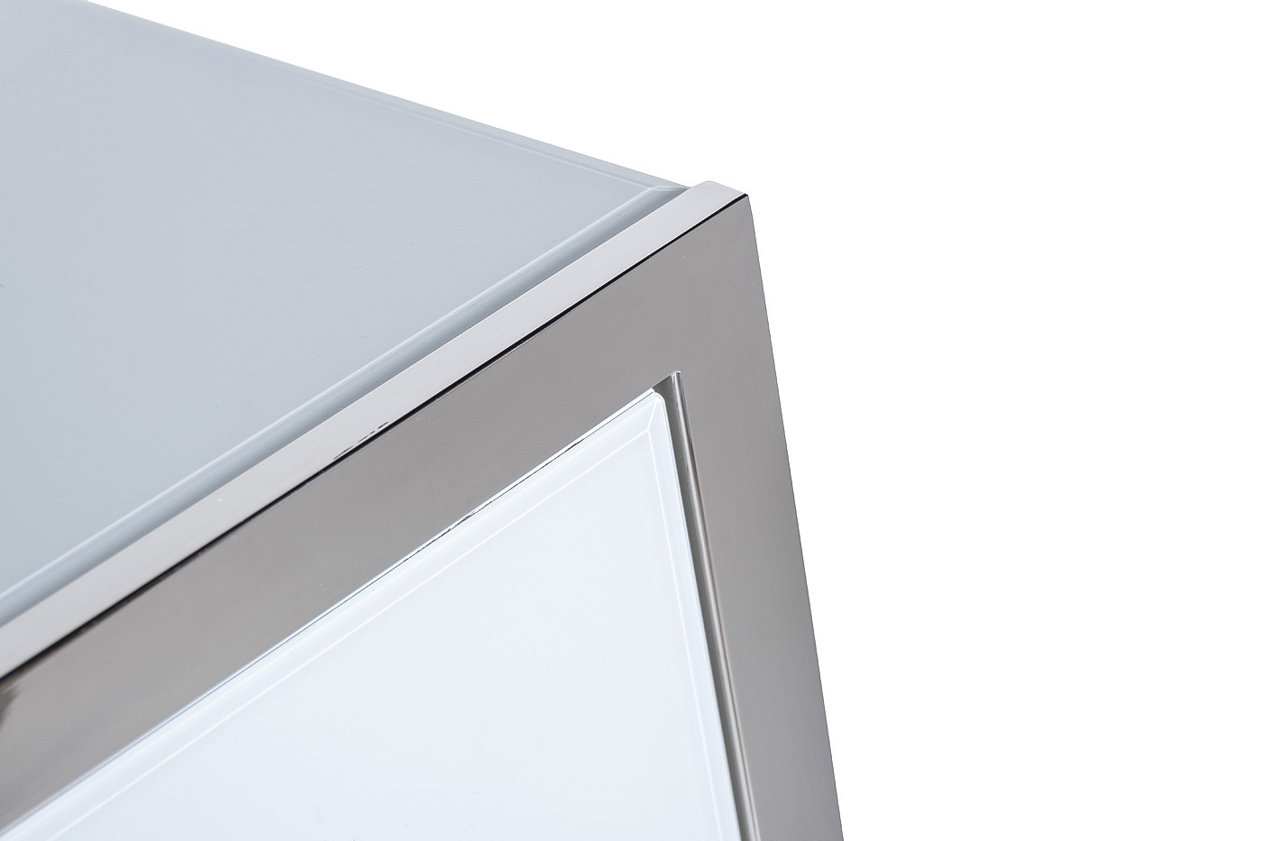 Консоль с 2мя ящиками белая/хром Garda Decor KFG103