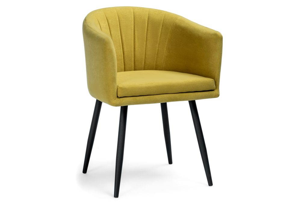 Стул Woodville Валета горчичный / черный 504202