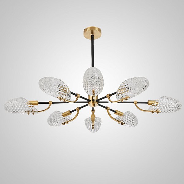 Потолочная люстра LORAINE L8 Brass Black by ImperiumLoft