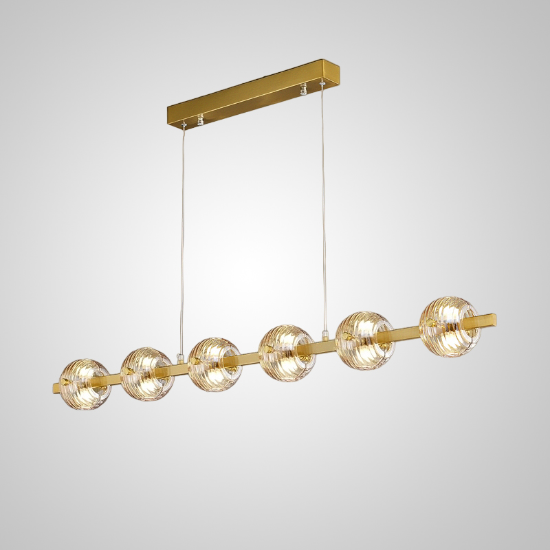 Реечный, рядный светильник SEMUND LONG L120 Brass by ImperiumLoft