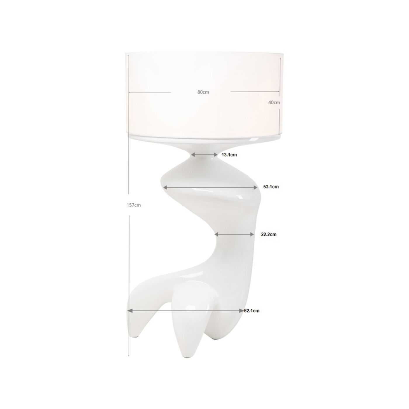 Светильник напольный KARE x Karim Rashid Flow Figure White 157cm KARE 57751