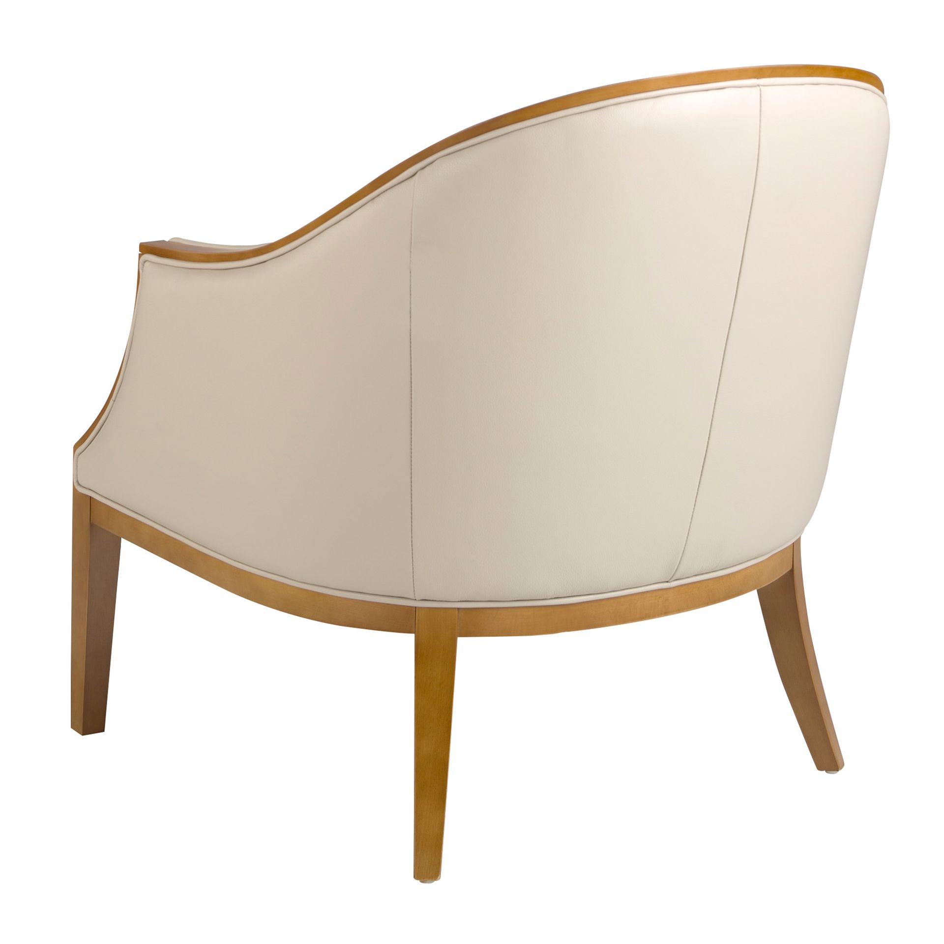 Кресло 5127/A856-T541011 из светло-серой кожи Angel Cerda