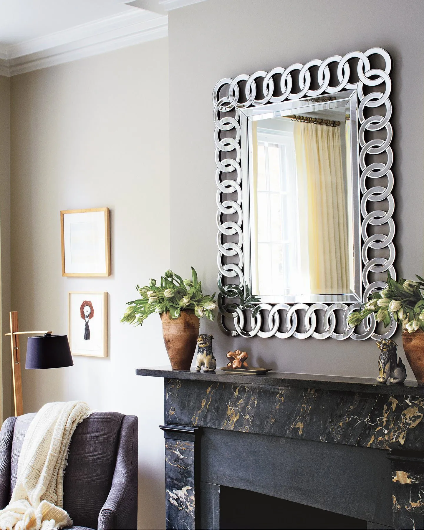 Зеркало в зеркальной раме Огюст Louvre Home LHVM34