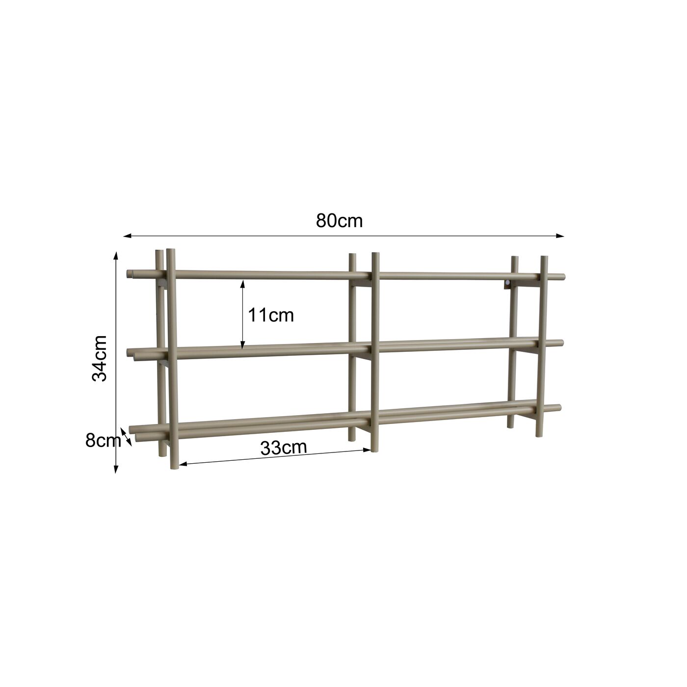Винная полка Cape Town Light Grey 80x34cm KARE 70009