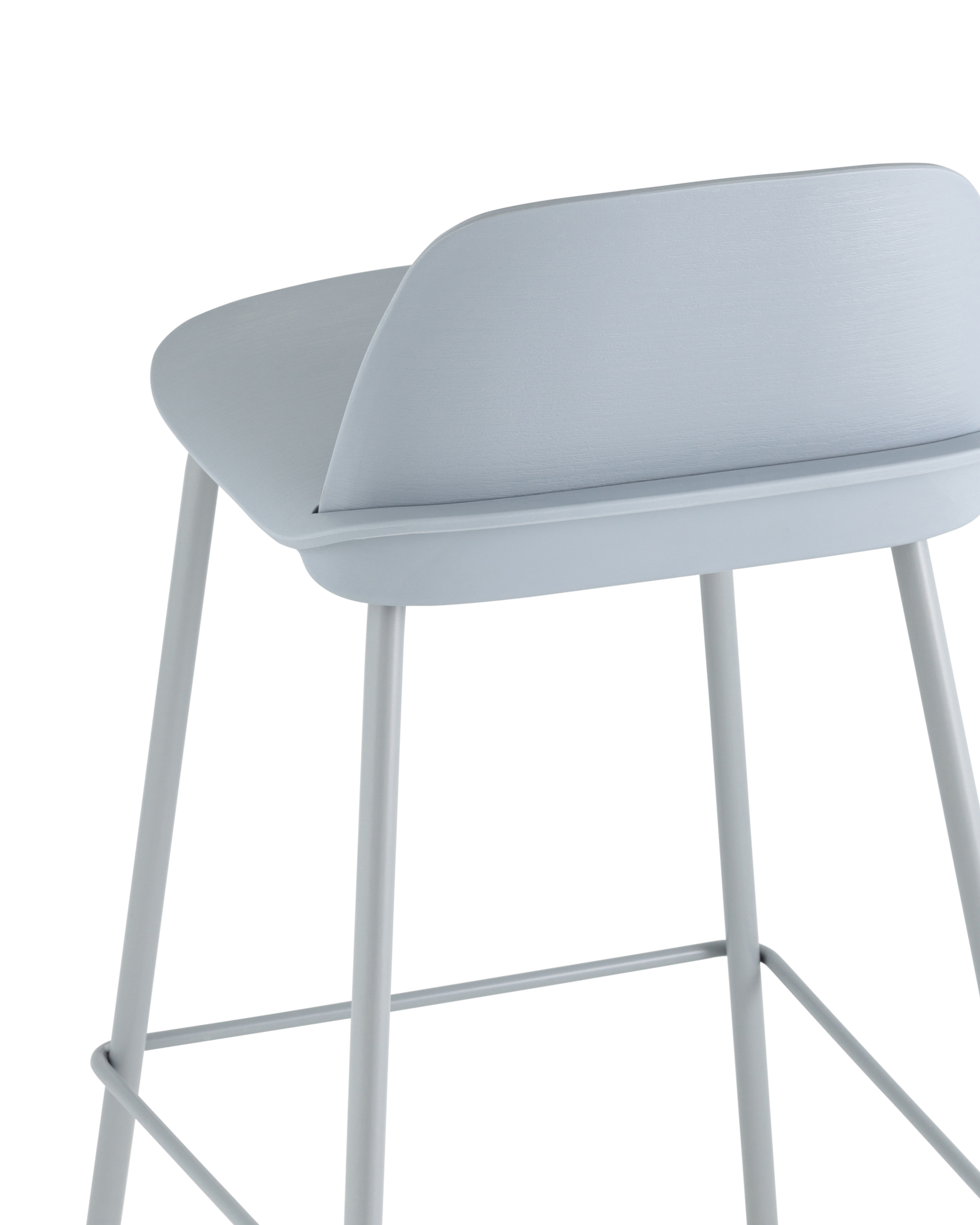 Стул полубарный Mist серо-голубой Stool Group