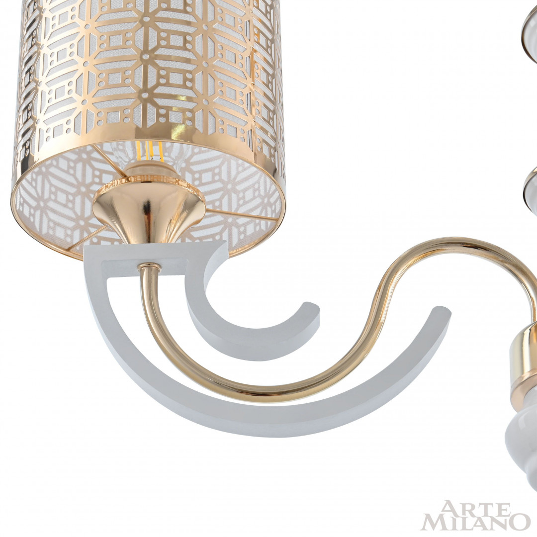 Люстра подвесная с плафонами 308857/3 Wh/Gd Arte Milano