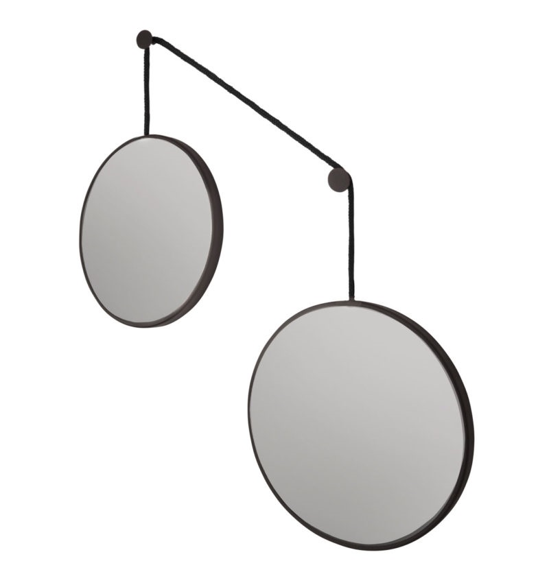 Balance M Black 2 зеркала по 40см  на черном шнуре Art-Zerkalo SM201BL