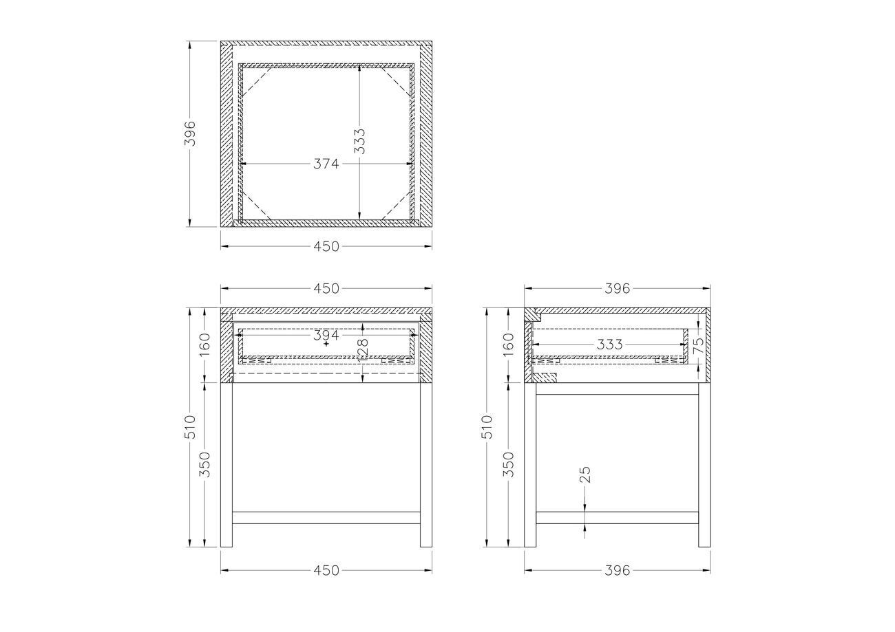 Тумбочка с выдвижным ящиком и стеклянными панелями бежевая Garda Decor KFC763E7