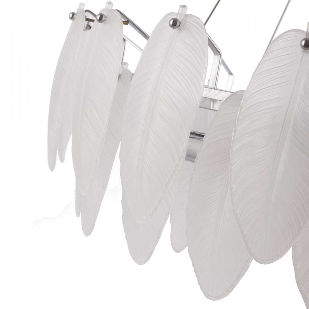 Люстра с плафоном в виде перьев 4653.D750.H240.E14.12 Ni Arte Milano