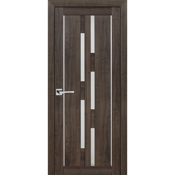 Межкомнатная дверь Graf PS-33 белый сатинат Орех пасадена (2000 х 700)
