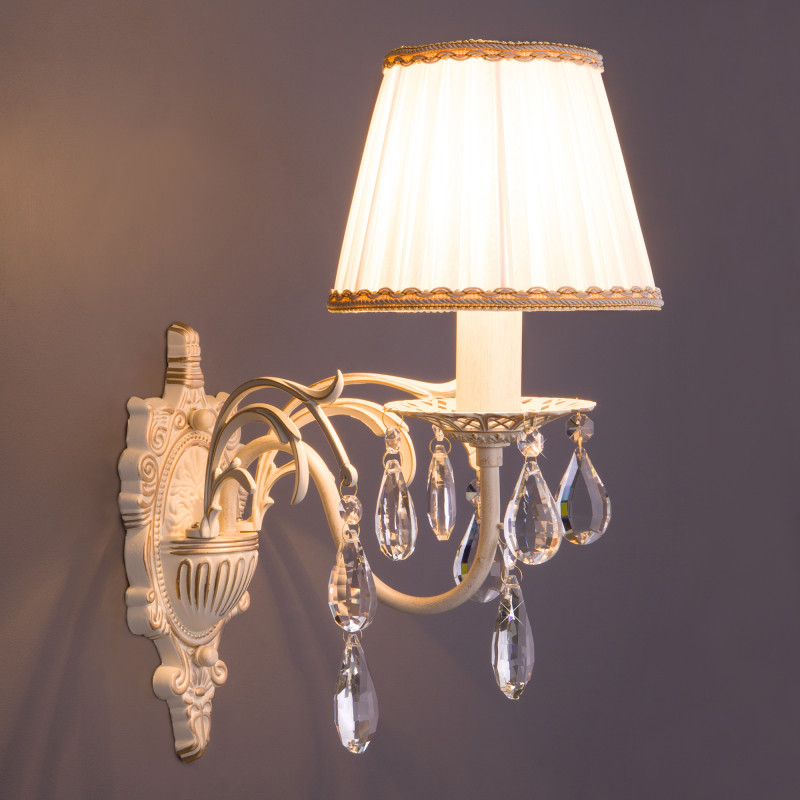 Бра Eurosvet 3637/1 белый с золотом/прозрачный