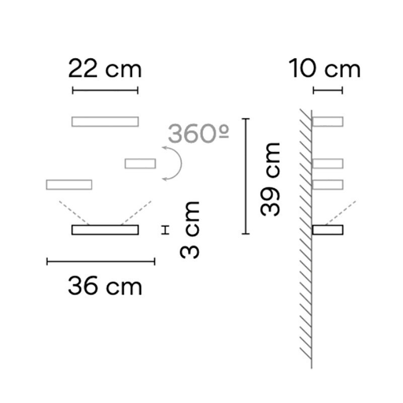 НАСТЕННЫЙ СВЕТИЛЬНИК VIBIA Set 7762