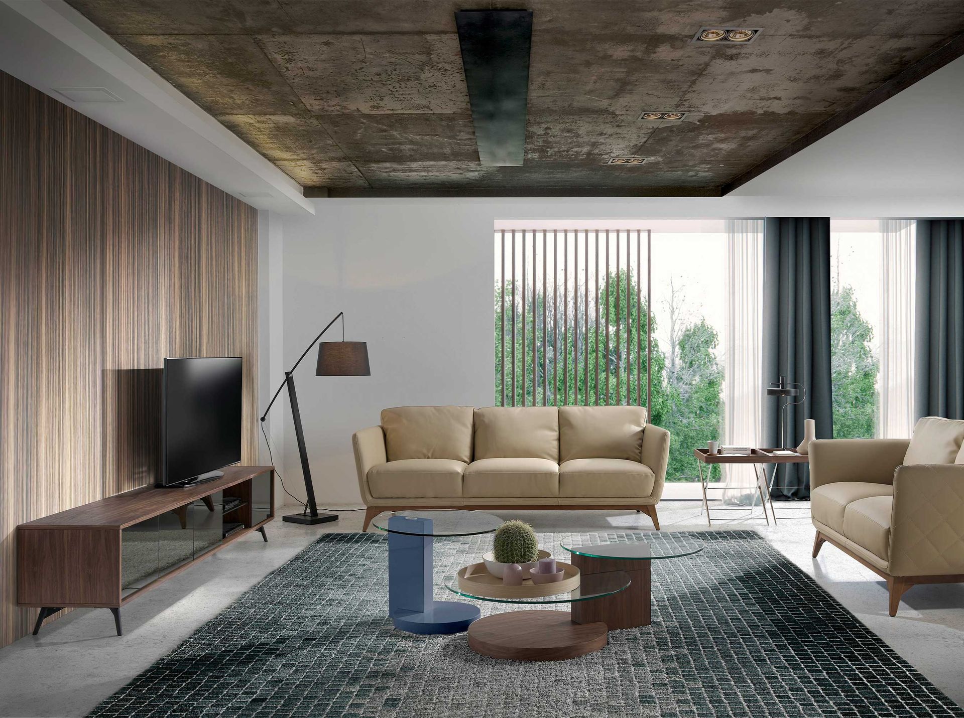 Тумбочка под ТВ 1403F-NOGAL /3048 Angel Cerda