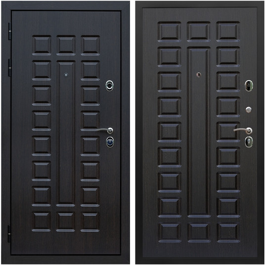 Дверь входная Graf Люксор 3К Шагрень черная / МДФ 16 мм ФЛ-183 Венге