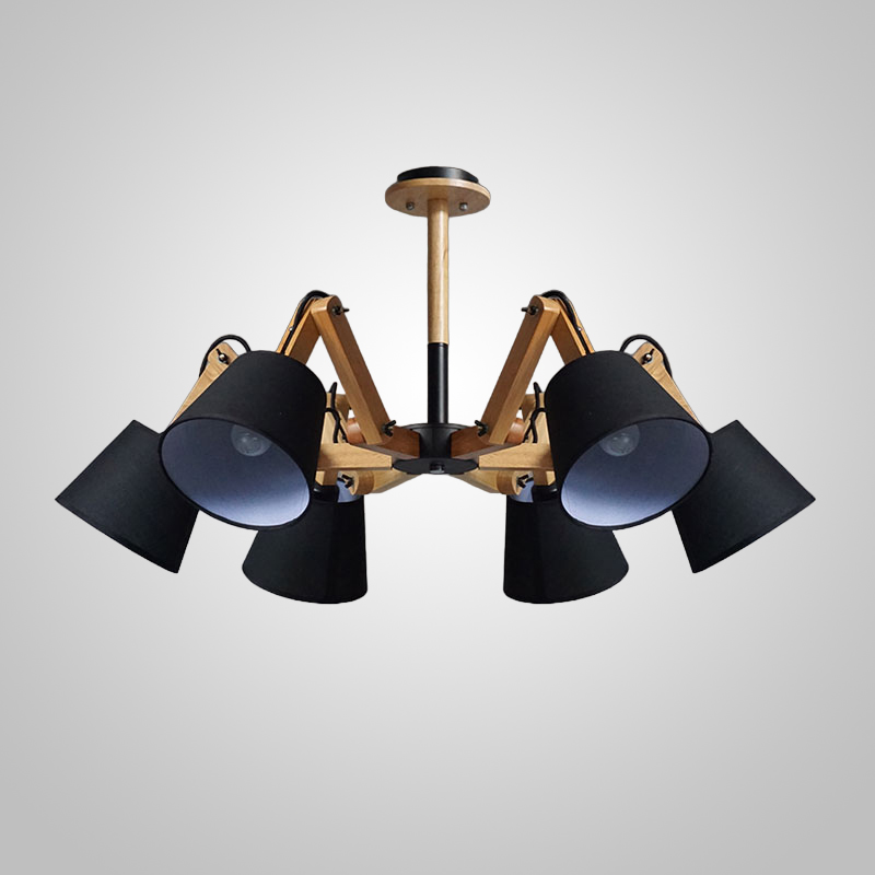 Люстра на штанге MECHANIC L6 Black by ImperiumLoft