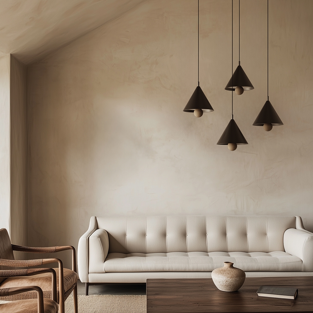 Подвесной светильник Marg C1341/40 черный металл/белый мрамор Aromas del Campo