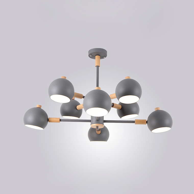 Люстра на штанге SVEN 8 lamps Grey by ImperiumLoft