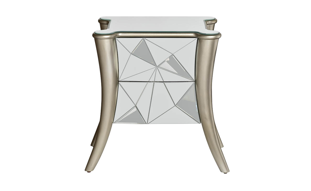 Тумбочка зеркальная с ящиками Garda Decor KFC662