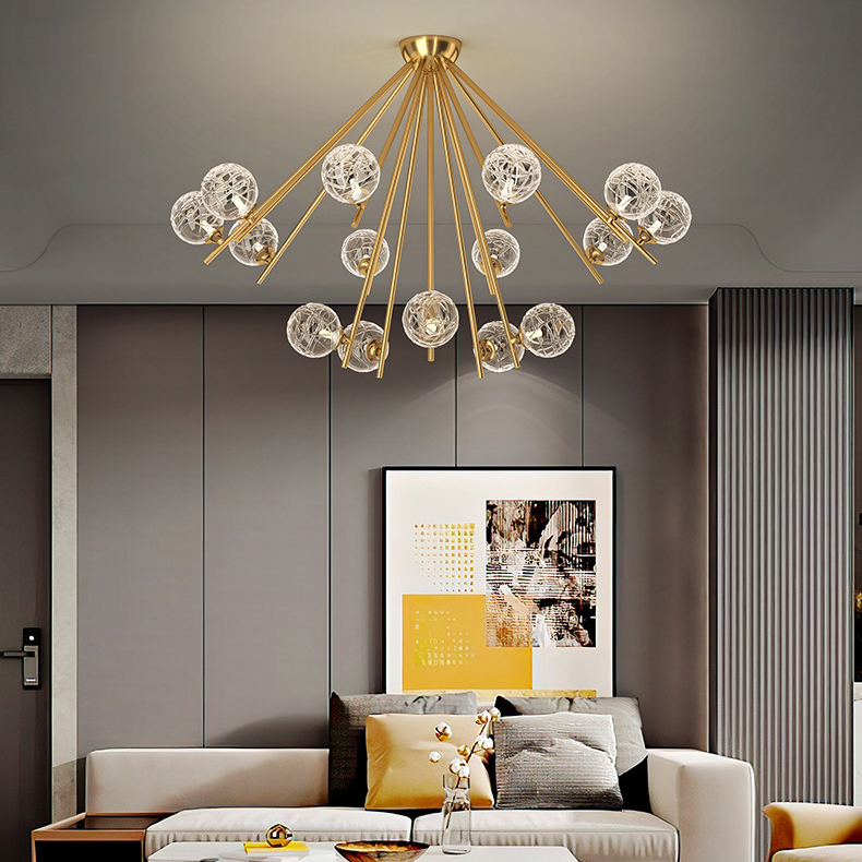 Потолочная люстра INGELA CH L12 Brass by ImperiumLoft