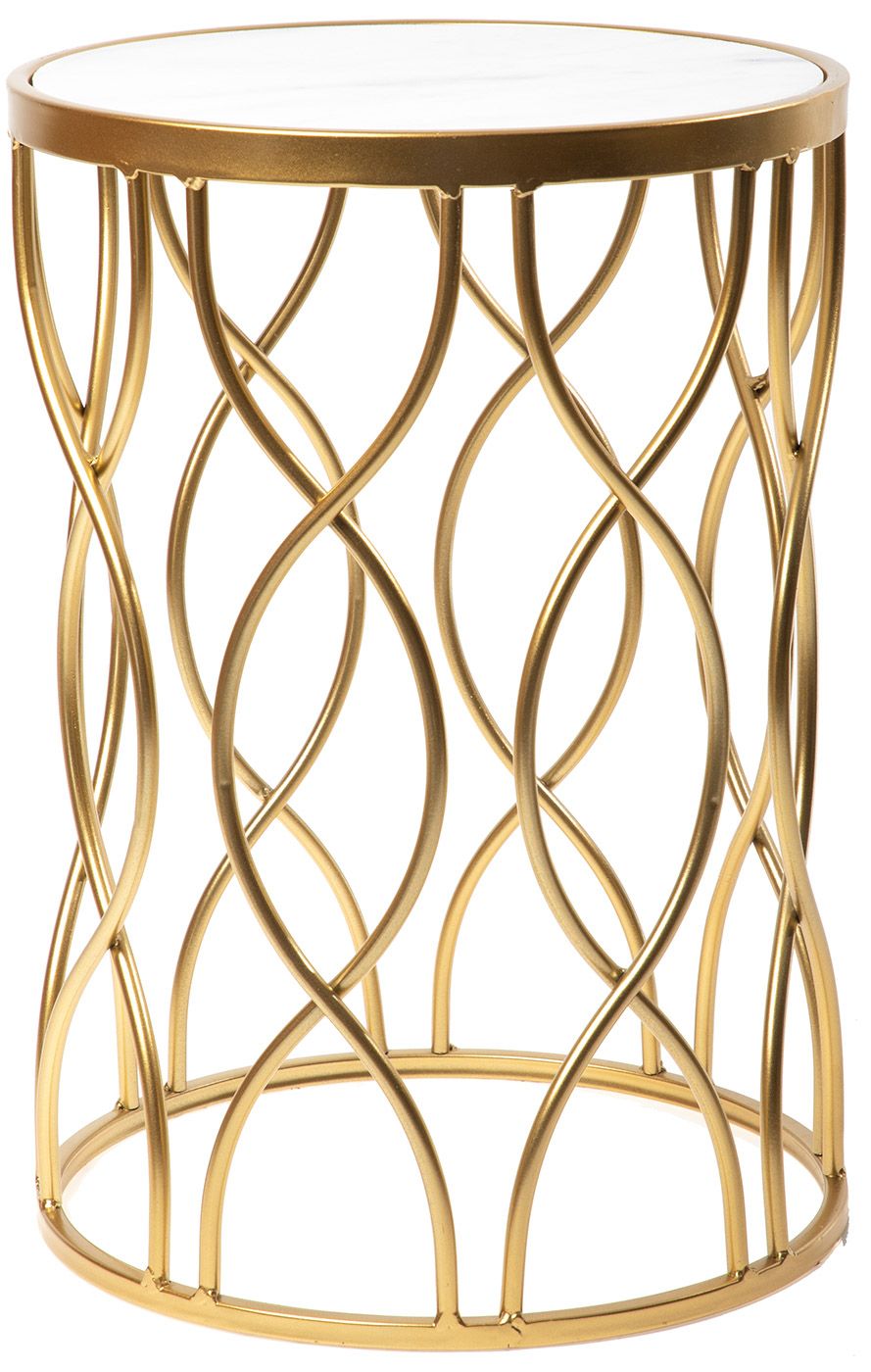 Столик интерьерный с белым мрамором Glasar 54-092