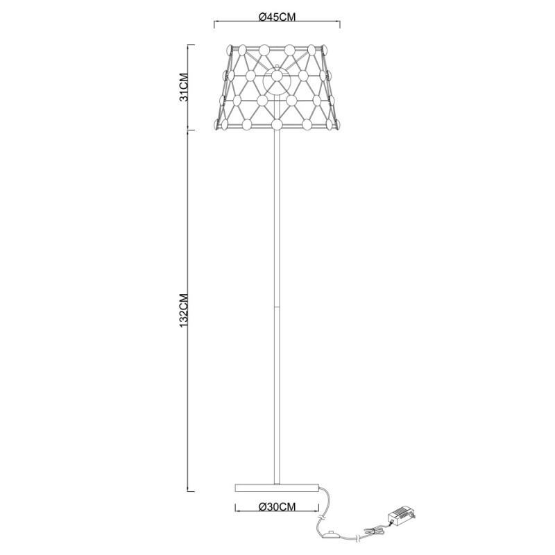 Торшер Divinare 1609/02 PN-48