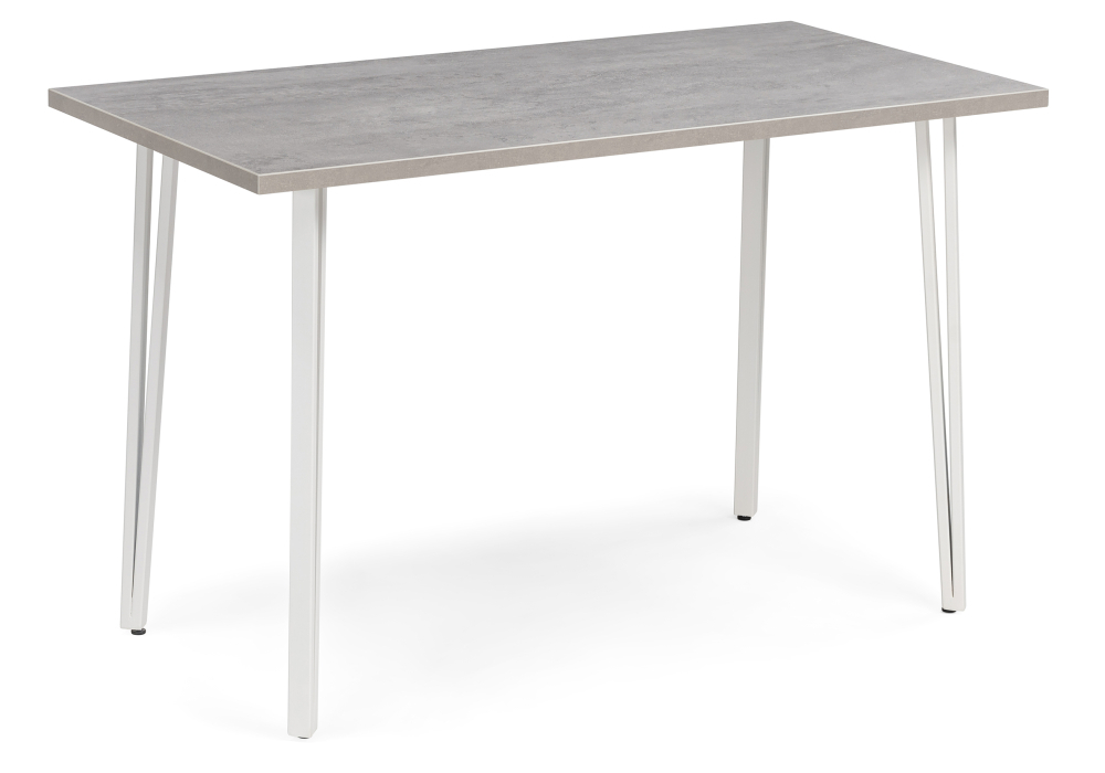 Стол деревянный Woodville Денвер Лофт 120х60х75 25 мм бетон / белый матовый 506940