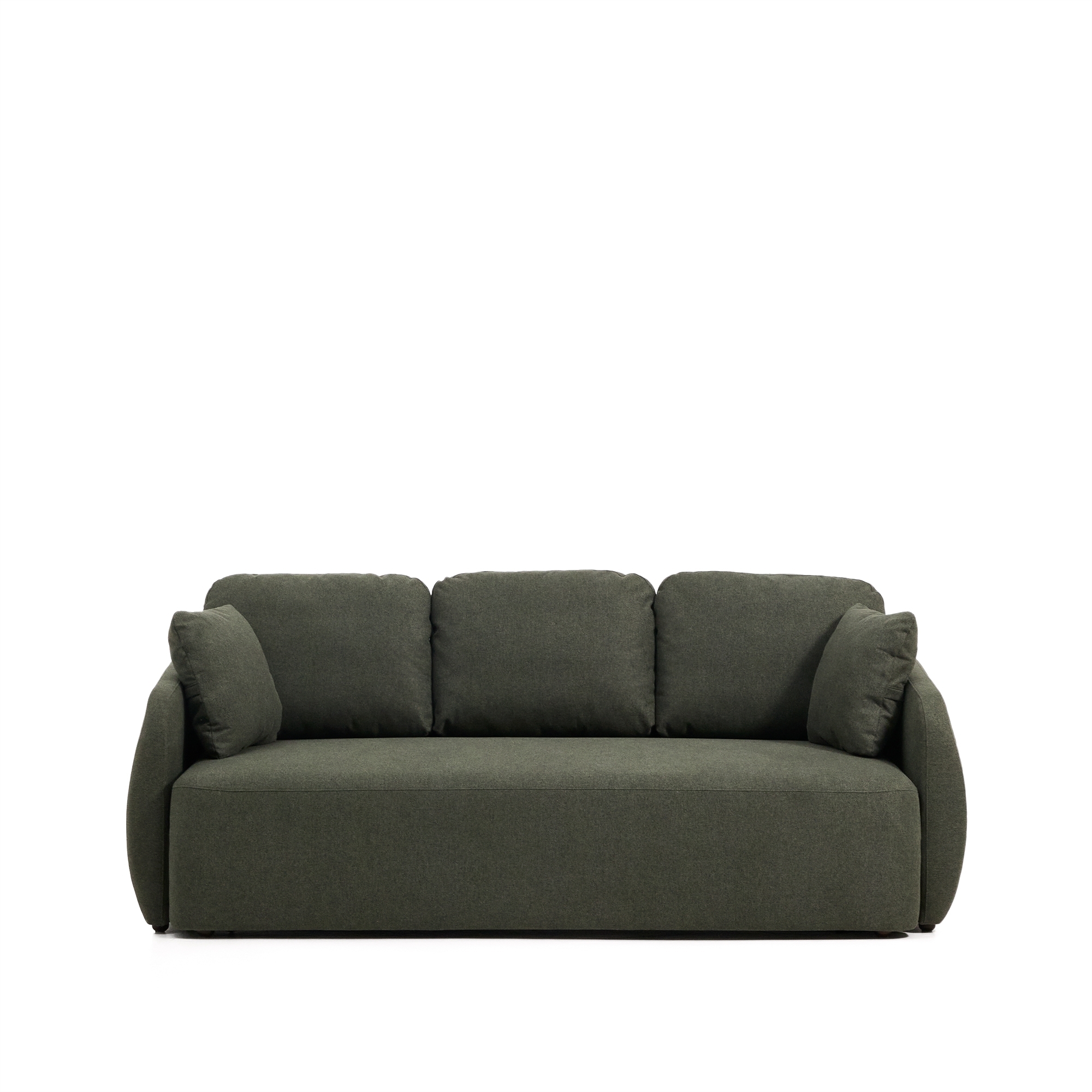 Трехместный диван-кровать Laira из темно-зеленого шенилла 218 см La Forma 454997