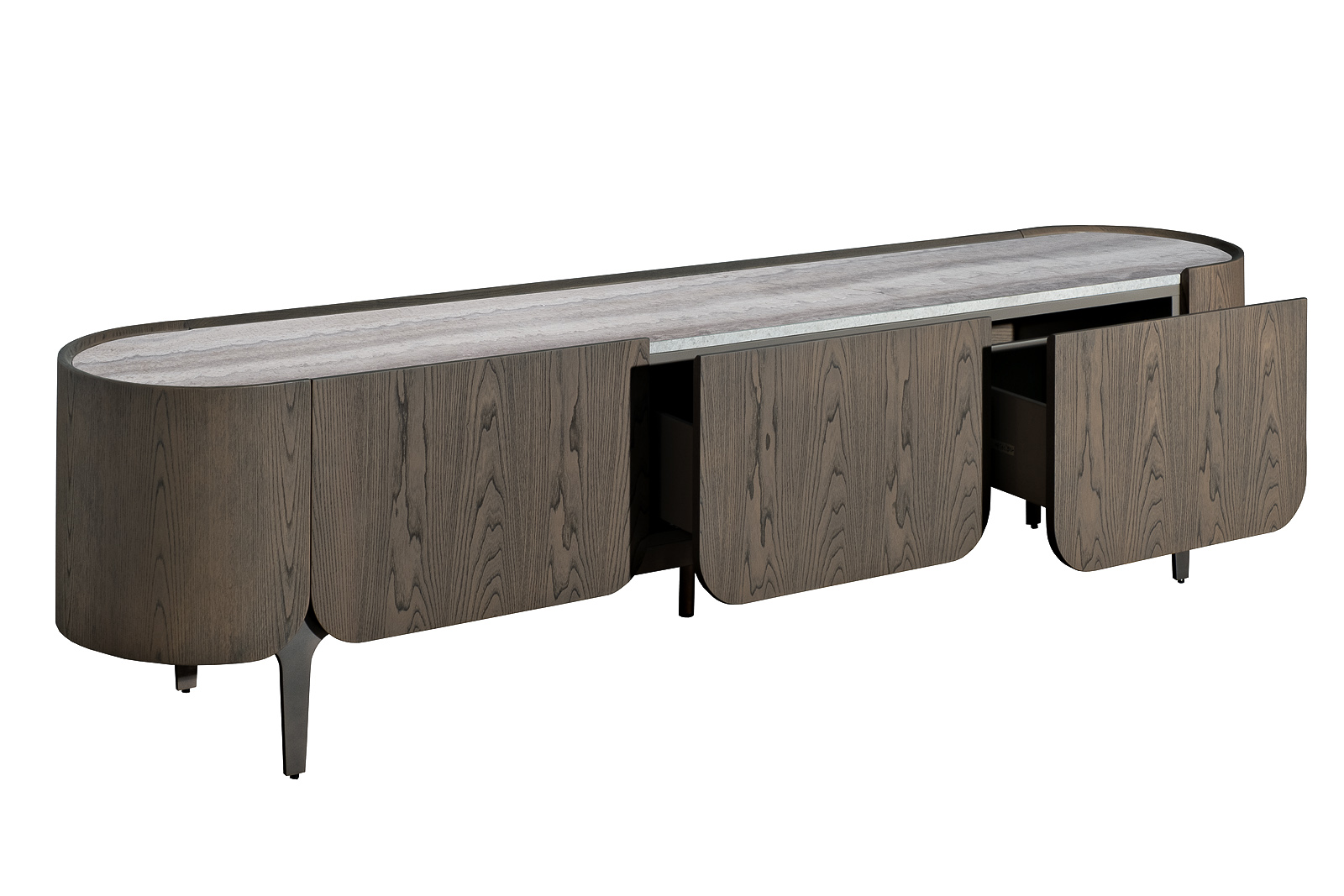 Тумба под телевизор Travertine 220*42*52,5 Garda Decor 58DB-24230