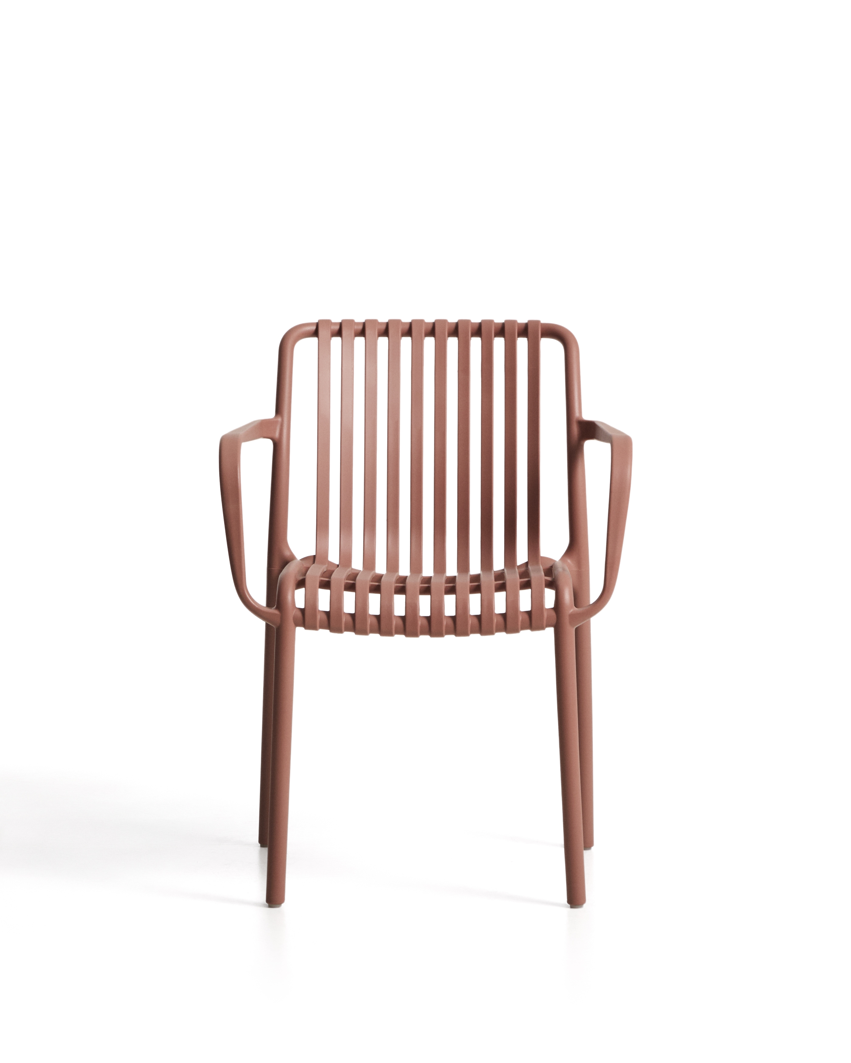 Уличный стул Isabellini из пластика терракотового цвета La Forma 482253