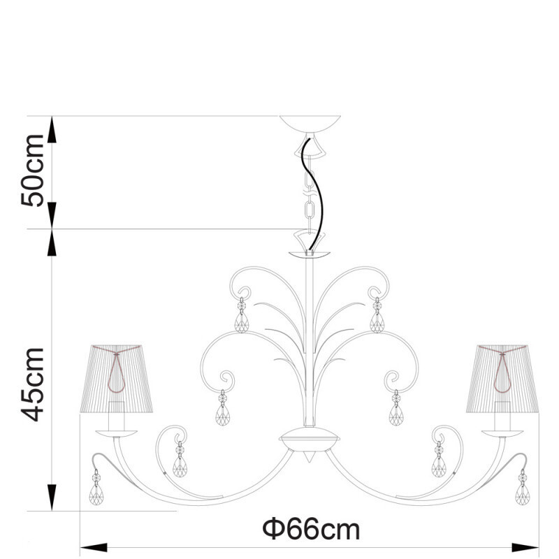 Подвесная люстра Arte Lamp A1743LM-5WH