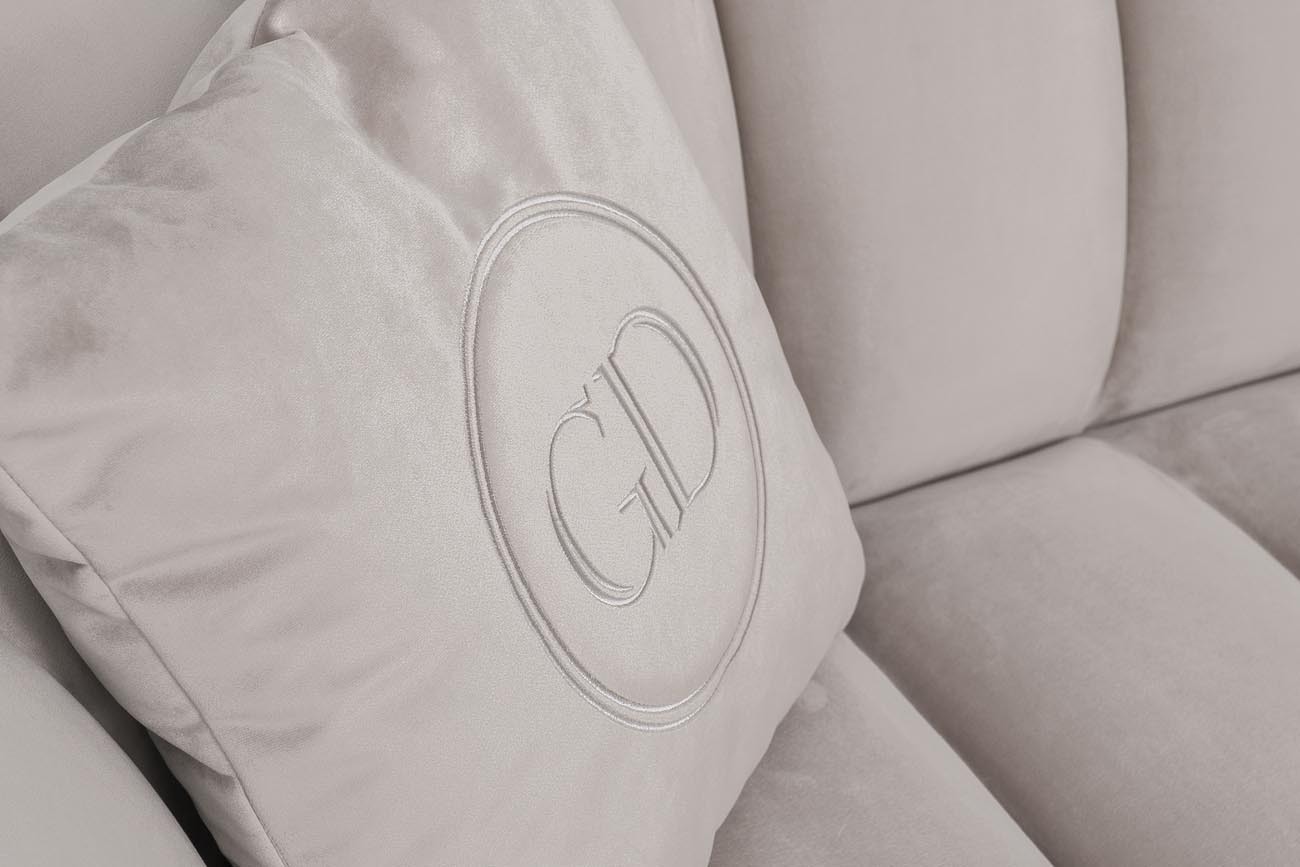 Диван Fabio трехместный велюровый бежевый Garda Decor FABIO-3-2K-БЕЖ-Фант17