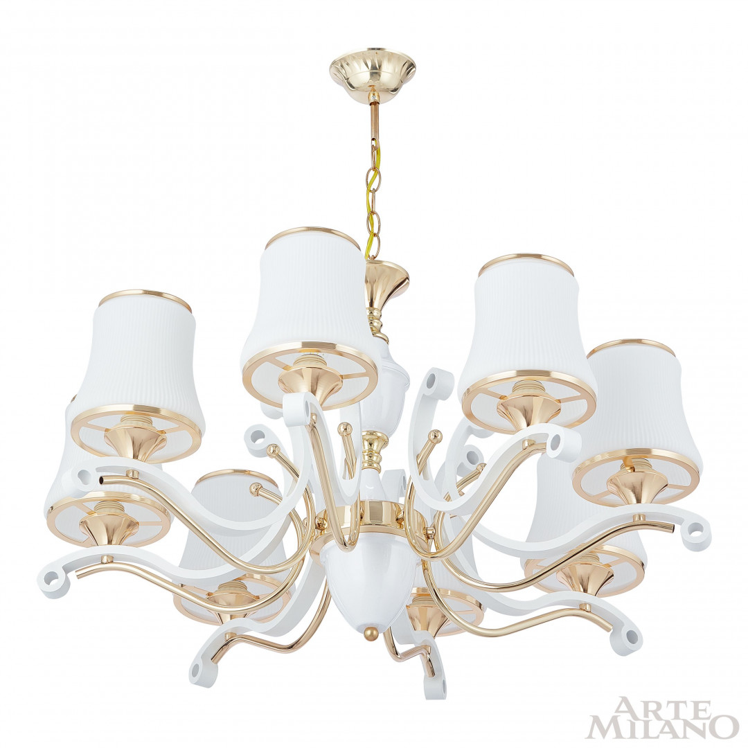 Люстра подвесная с плафонами 303987/8 Wh/Gd Arte Milano