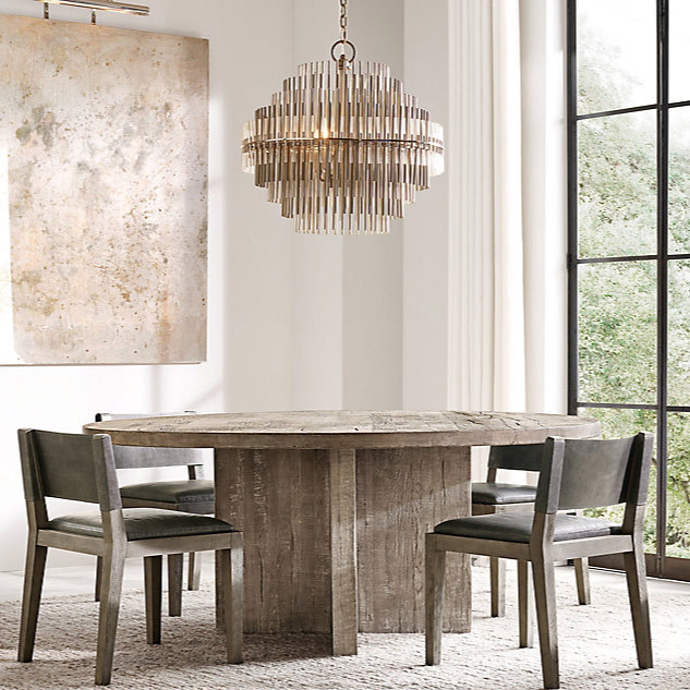Люстра Restoration Hardware Emile Round 32" Pewter