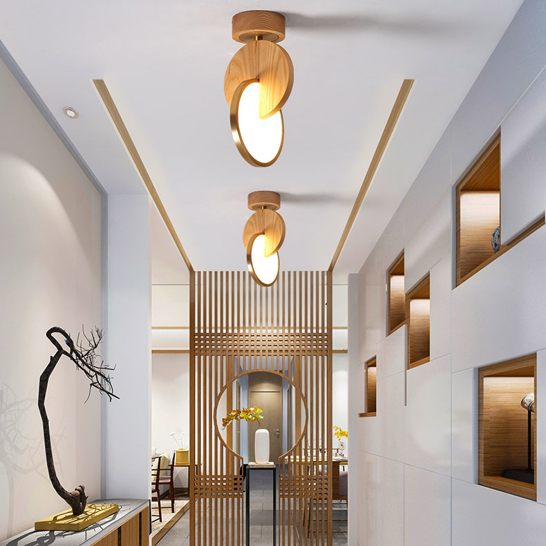Потолочный светильник GLATT WOOD CH Light brown by ImperiumLoft